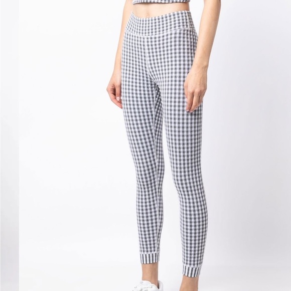 The Upside Pants - The Upside Masilda Black and White Gingham Athletic Leggings S